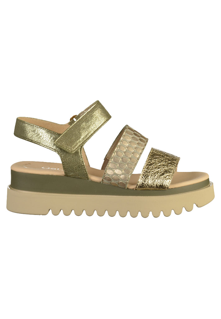 Gabor Sandalen Leder Oliv - surf4shoes