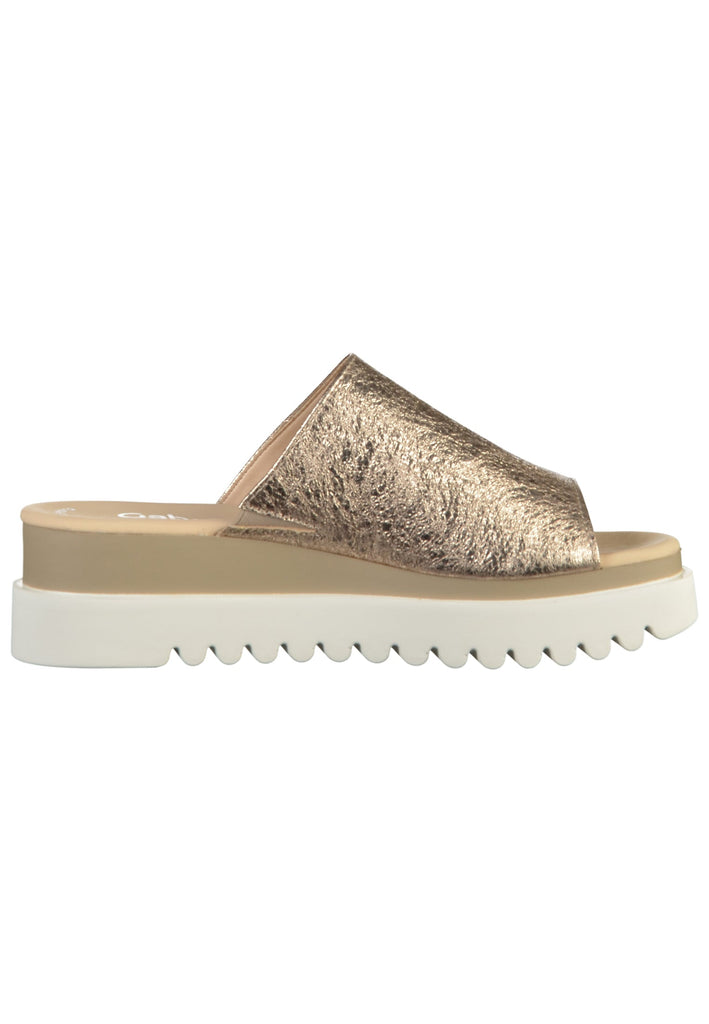 Gabor Pantoletten Leder Beige - surf4shoes