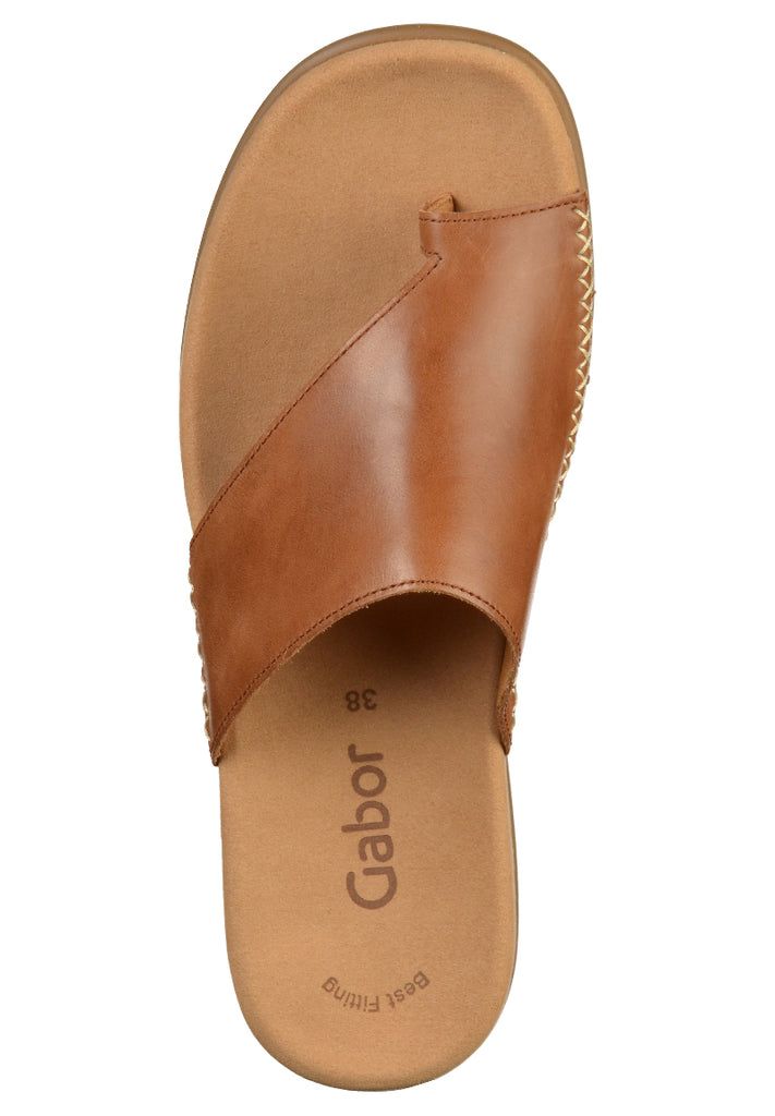 Gabor Zehensteg Leder Braun - surf4shoes