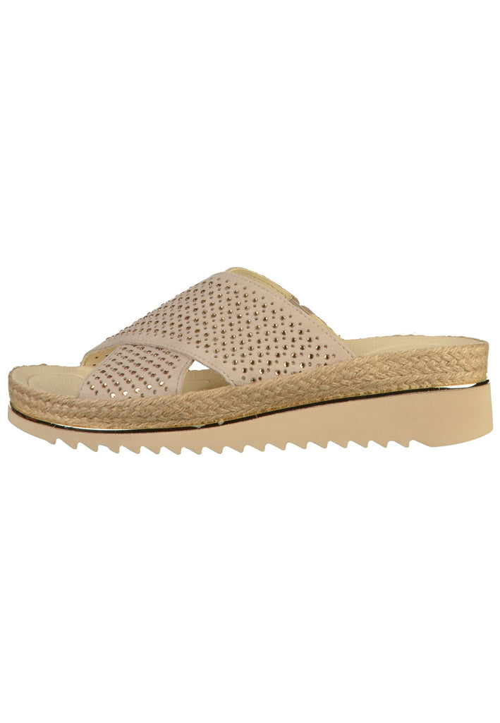 Gabor Pantoletten Leder Beige - surf4shoes