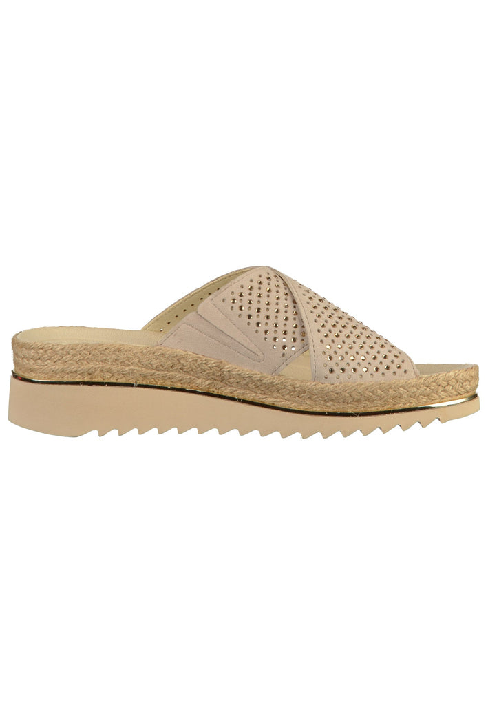Gabor Pantoletten Leder Beige - surf4shoes