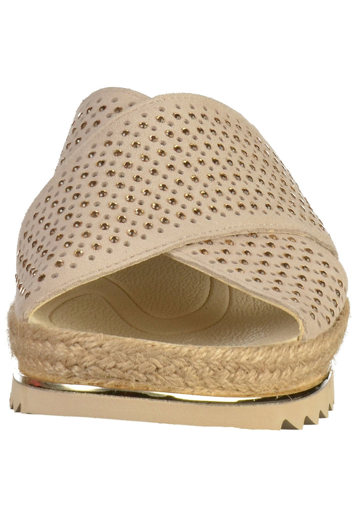 Gabor Pantoletten Leder Beige - surf4shoes