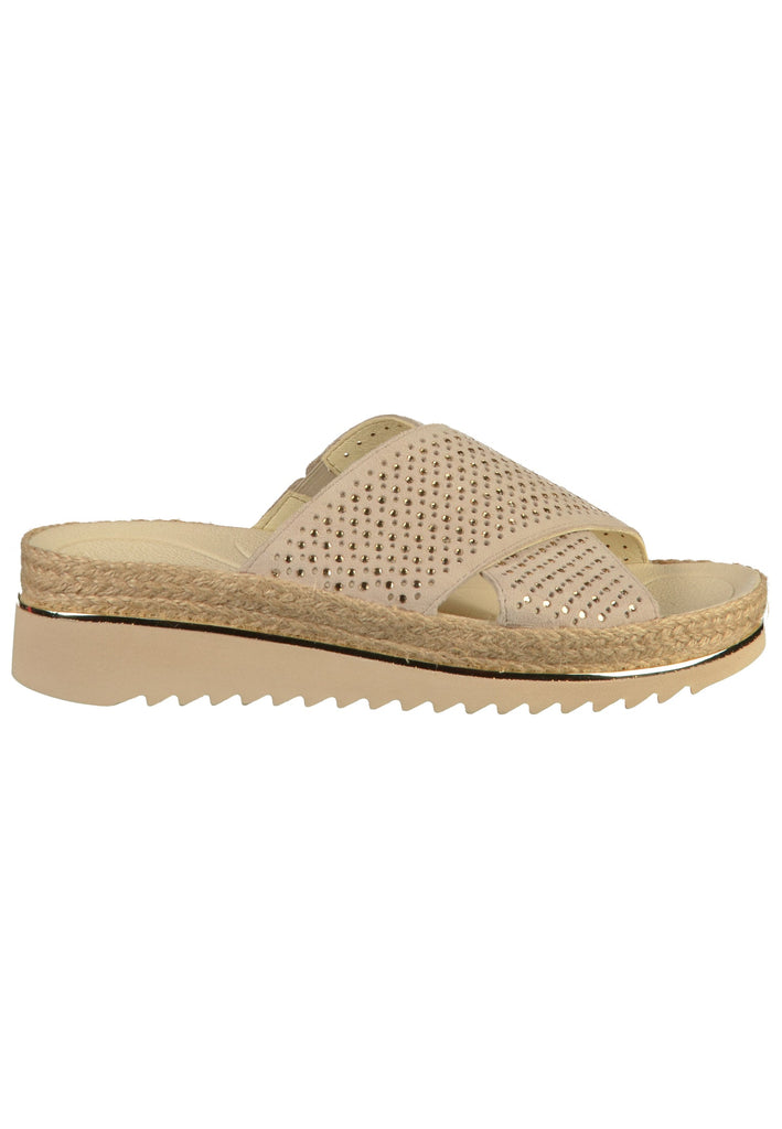 Gabor Pantoletten Leder Beige - surf4shoes