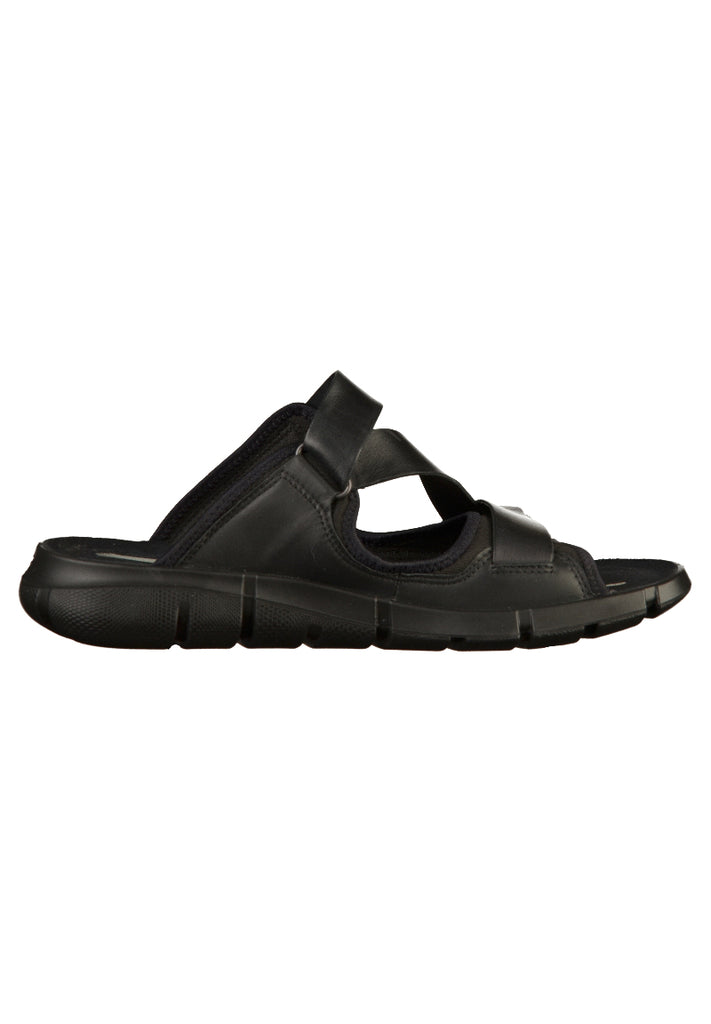 ecco Pantoletten Leder/Textil Schwarz - surf4shoes