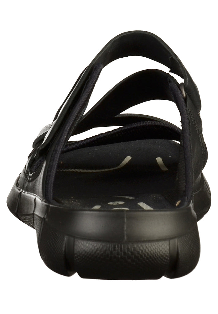 ecco Pantoletten Leder/Textil Schwarz - surf4shoes