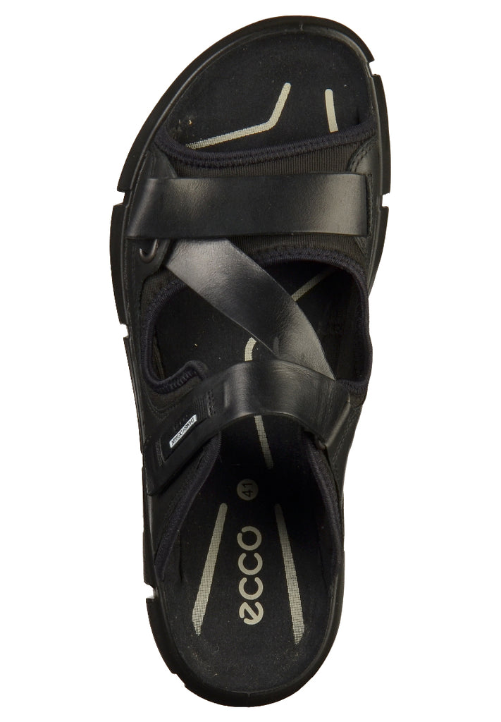 ecco Pantoletten Leder/Textil Schwarz - surf4shoes