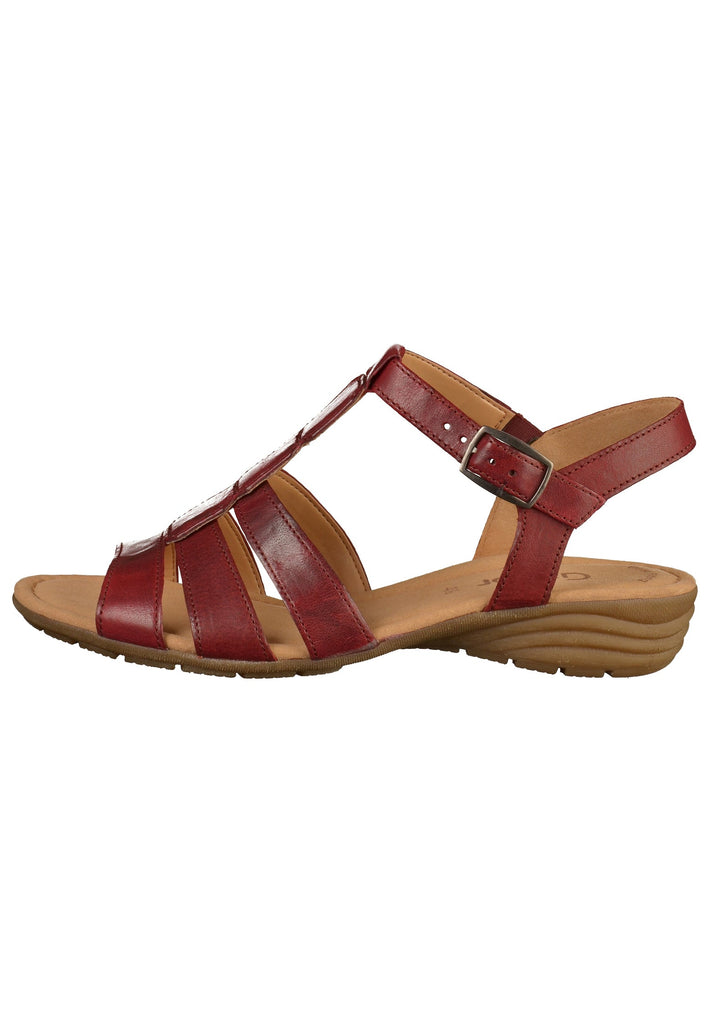 Gabor Sandalen Leder Dunkelrot - surf4shoes