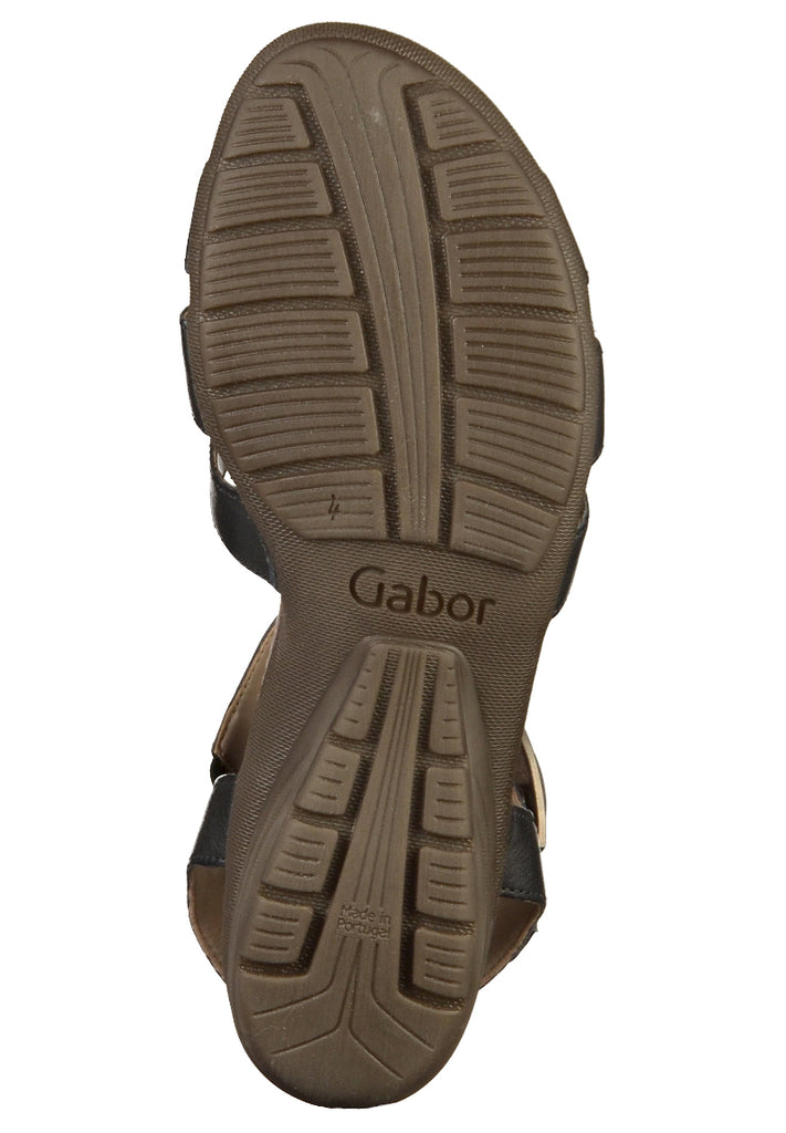 Gabor Sandalen Leder Schwarz - surf4shoes