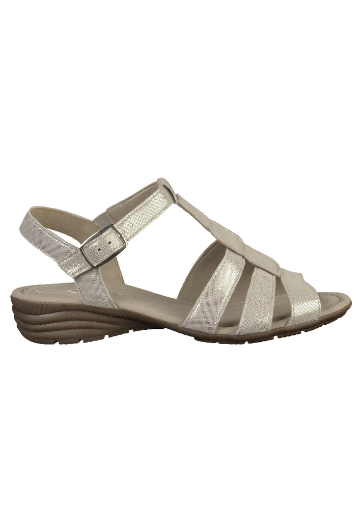 Gabor Sandalen Leder Silber - surf4shoes