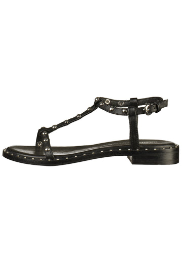 Bronx Sandalen Leder Schwarz - surf4shoes