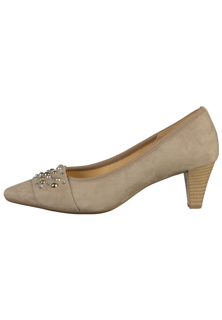 Gabor Pumps Nubuk / Naturleder Beige - surf4shoes