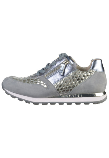 Gabor Halbschuhe Leder Silber - surf4shoes