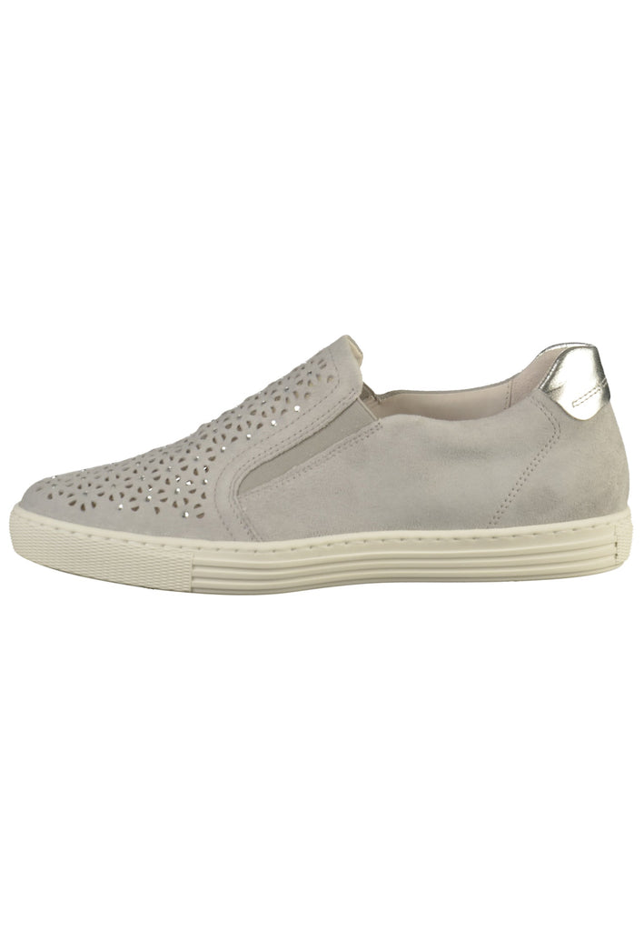 Gabor Slipper Veloursleder Hellgrau - surf4shoes