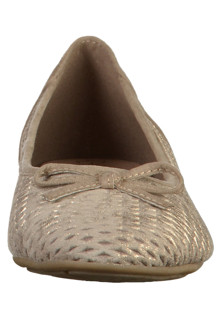 Jana Ballerinas Leder/Textil Taupe - surf4shoes