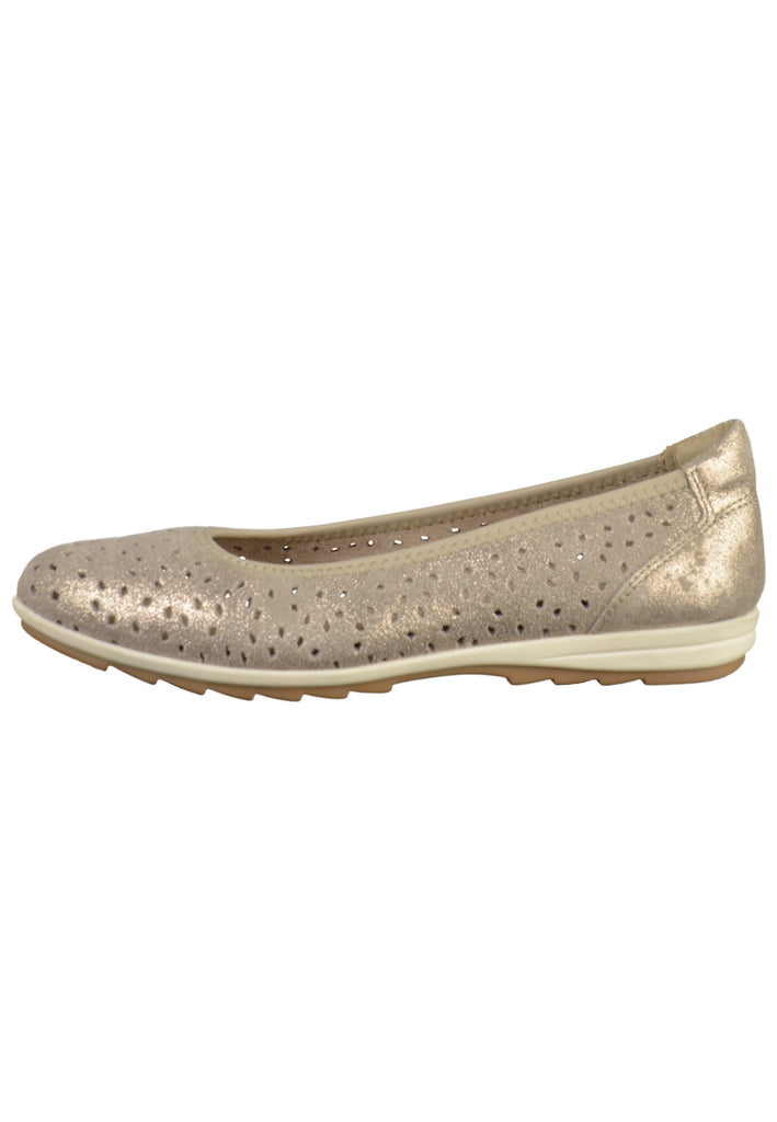Jana Ballerinas Leder Taupe - surf4shoes