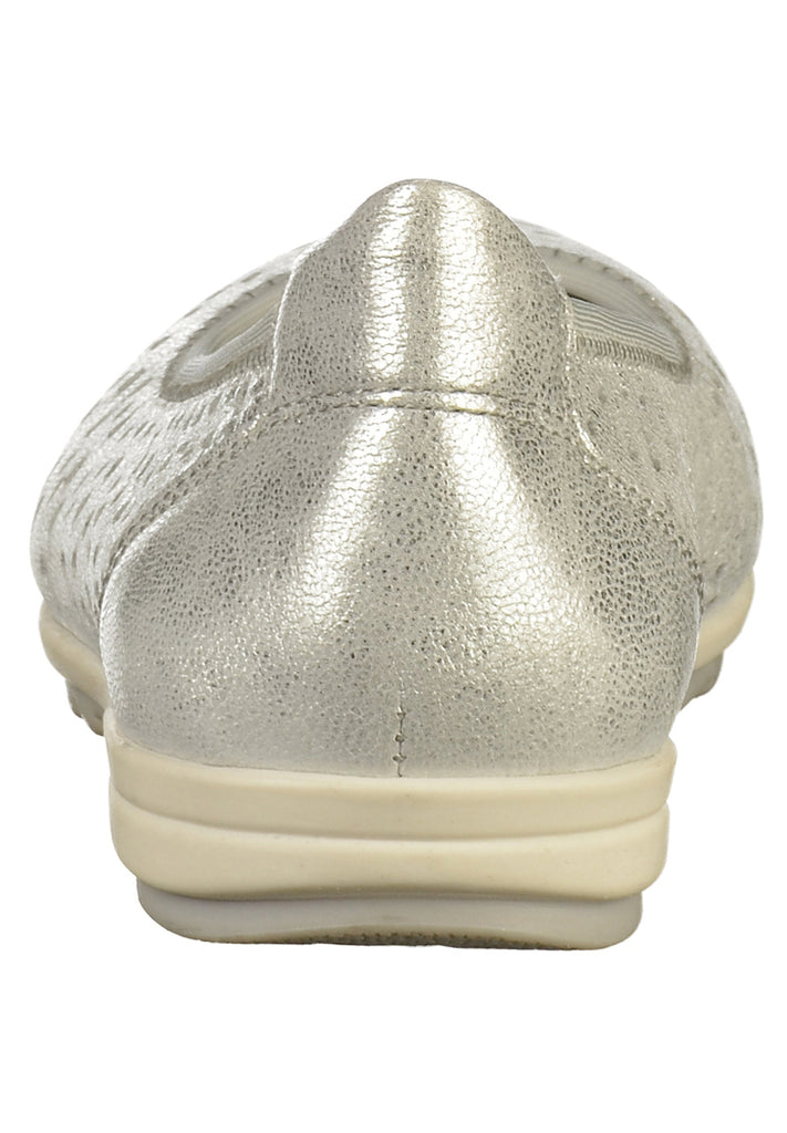 Jana Ballerinas Leder Silber - surf4shoes