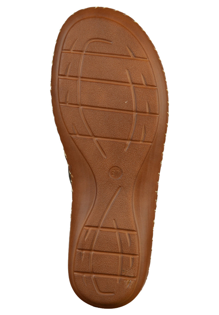 Jana Pantoletten Leder Schwarz - surf4shoes