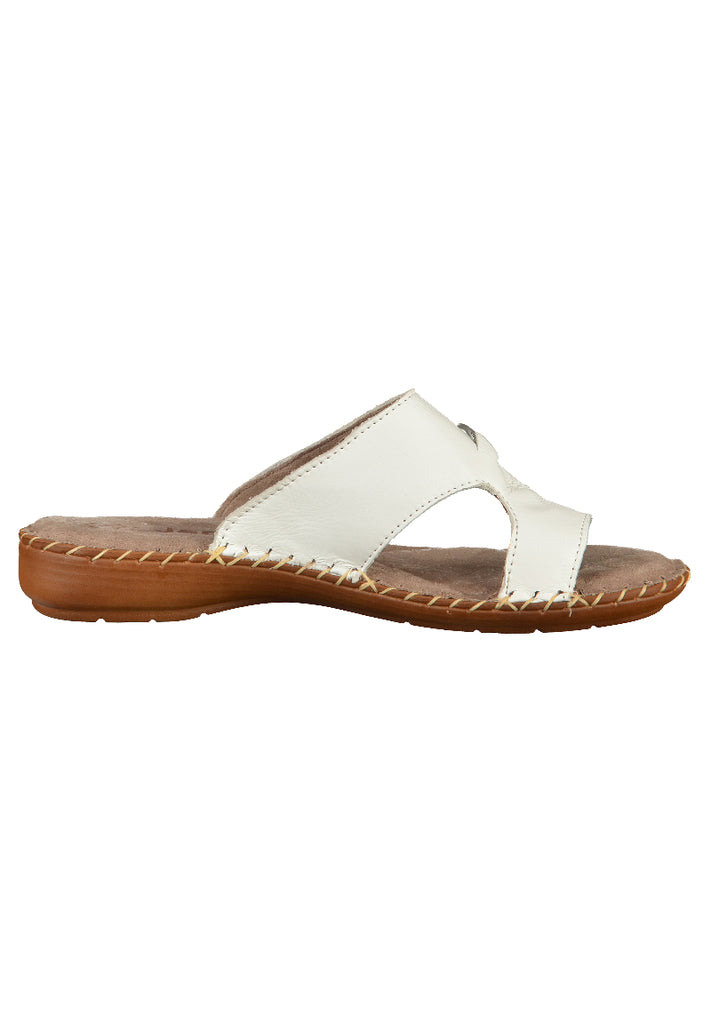 Jana Pantoletten Leder Weiß - surf4shoes