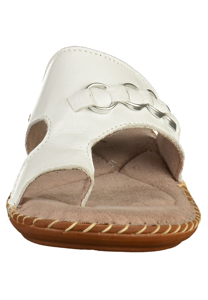 Jana Pantoletten Leder Weiß - surf4shoes