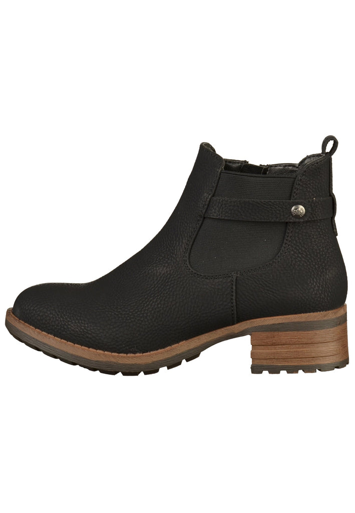 Rieker Stiefelette Lederimitat Schwarz - surf4shoes