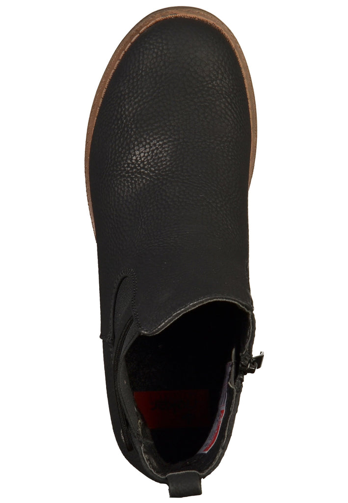 Rieker Stiefelette Lederimitat Schwarz - surf4shoes