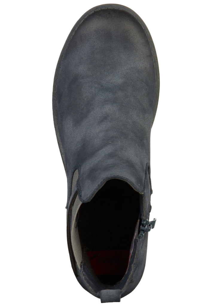 Rieker Stiefelette Lederimitat Blau - surf4shoes