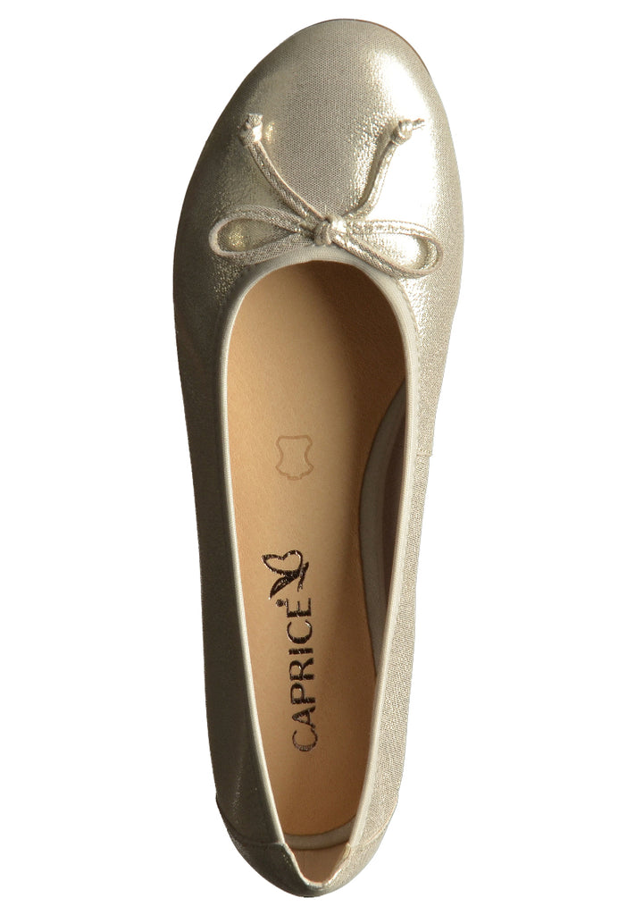 Caprice Ballerinas Leder Silber - surf4shoes