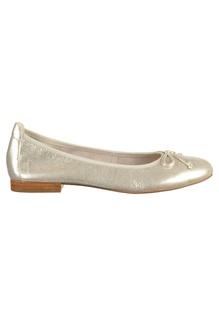 Caprice Ballerinas Leder Silber - surf4shoes