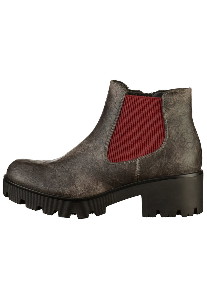 Rieker Stiefelette Lederimitat Grau - surf4shoes