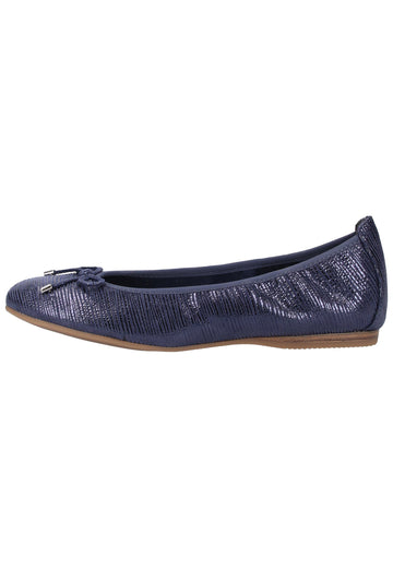 Tamaris Ballerinas Veloursleder Navy - surf4shoes