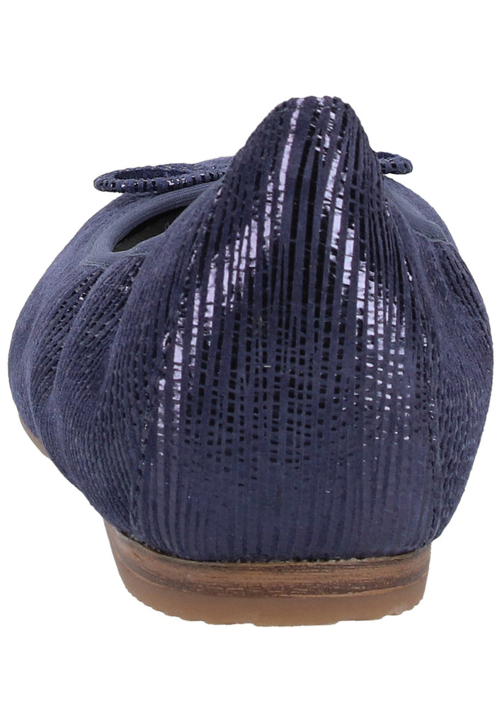 Tamaris Ballerinas Veloursleder Navy - surf4shoes