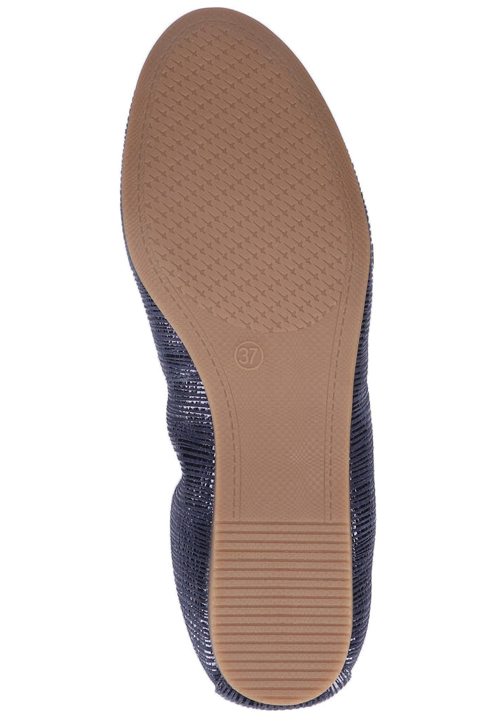Tamaris Ballerinas Veloursleder Navy - surf4shoes