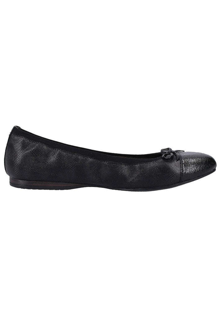 Tamaris Ballerinas Leder/Textil Schwarz - surf4shoes