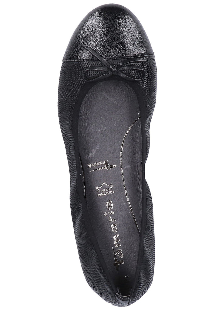 Tamaris Ballerinas Leder/Textil Schwarz - surf4shoes
