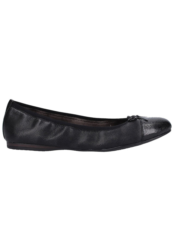 Tamaris Ballerinas Leder/Textil Schwarz - surf4shoes