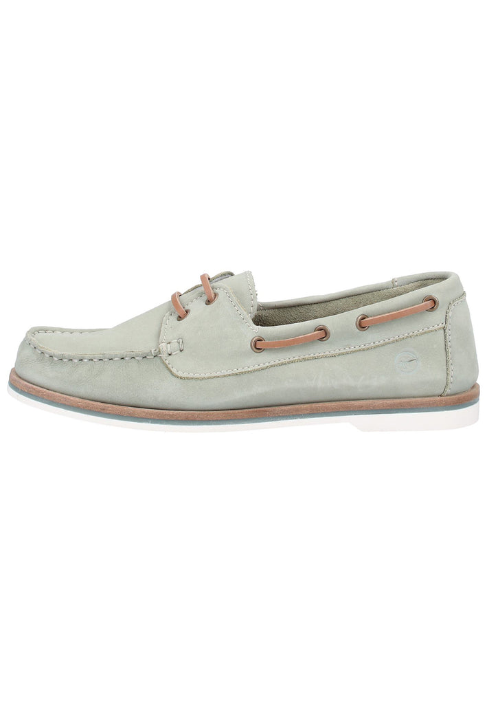 Tamaris Halbschuhe Nubukleder Hellgrün - surf4shoes