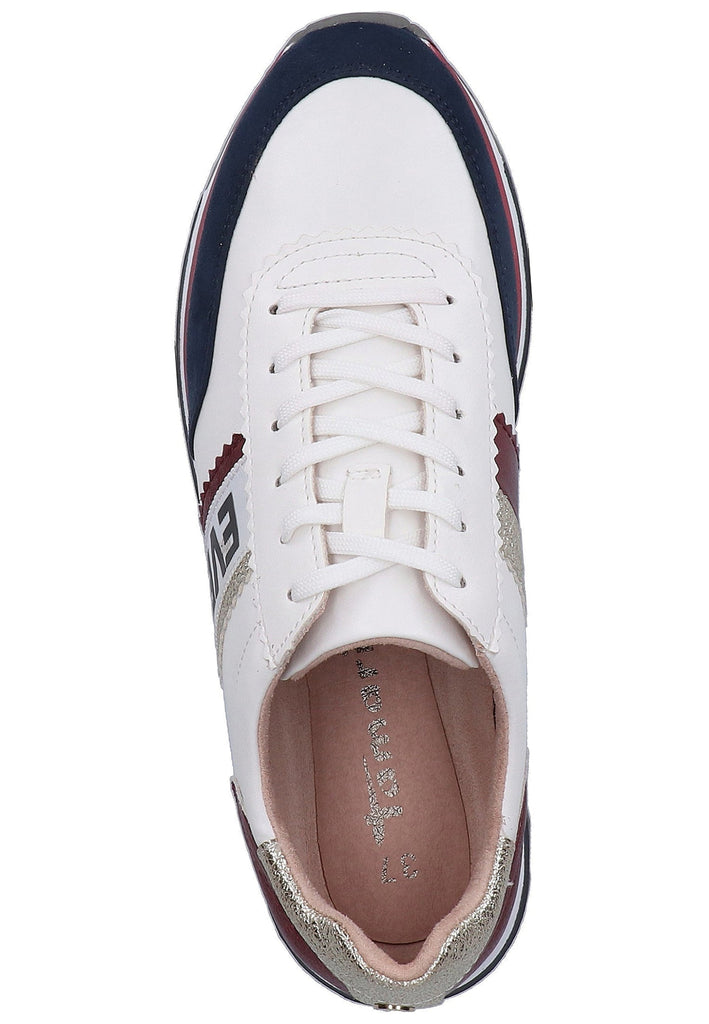 Tamaris Sneaker Lederimitat/Textil Weiß - surf4shoes