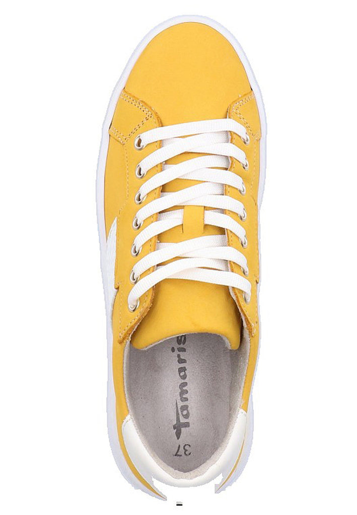 Tamaris Sneaker Leder/Textil Gelb - surf4shoes