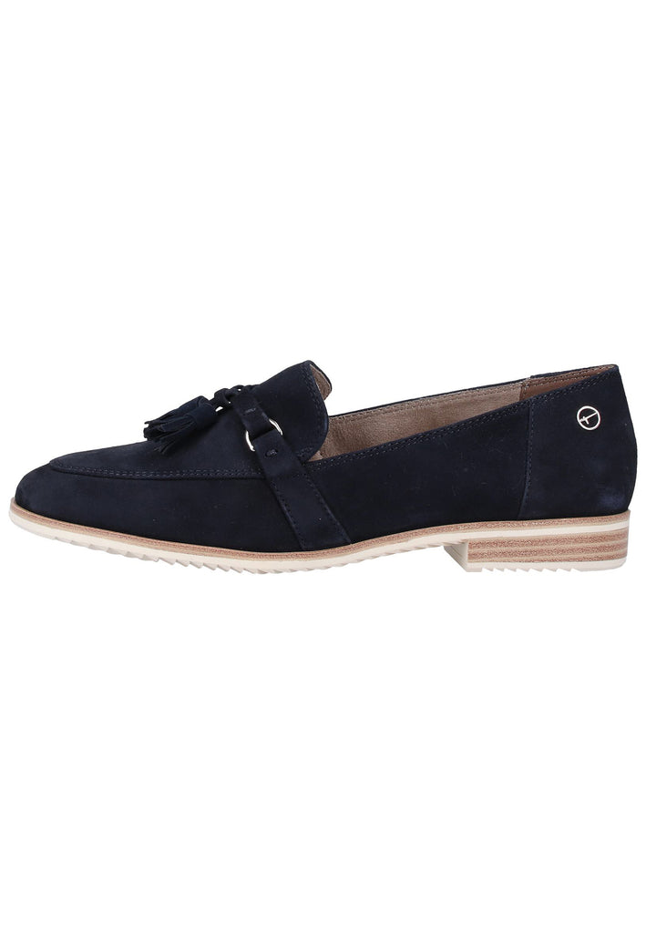 Tamaris Slipper Veloursleder Navy - surf4shoes