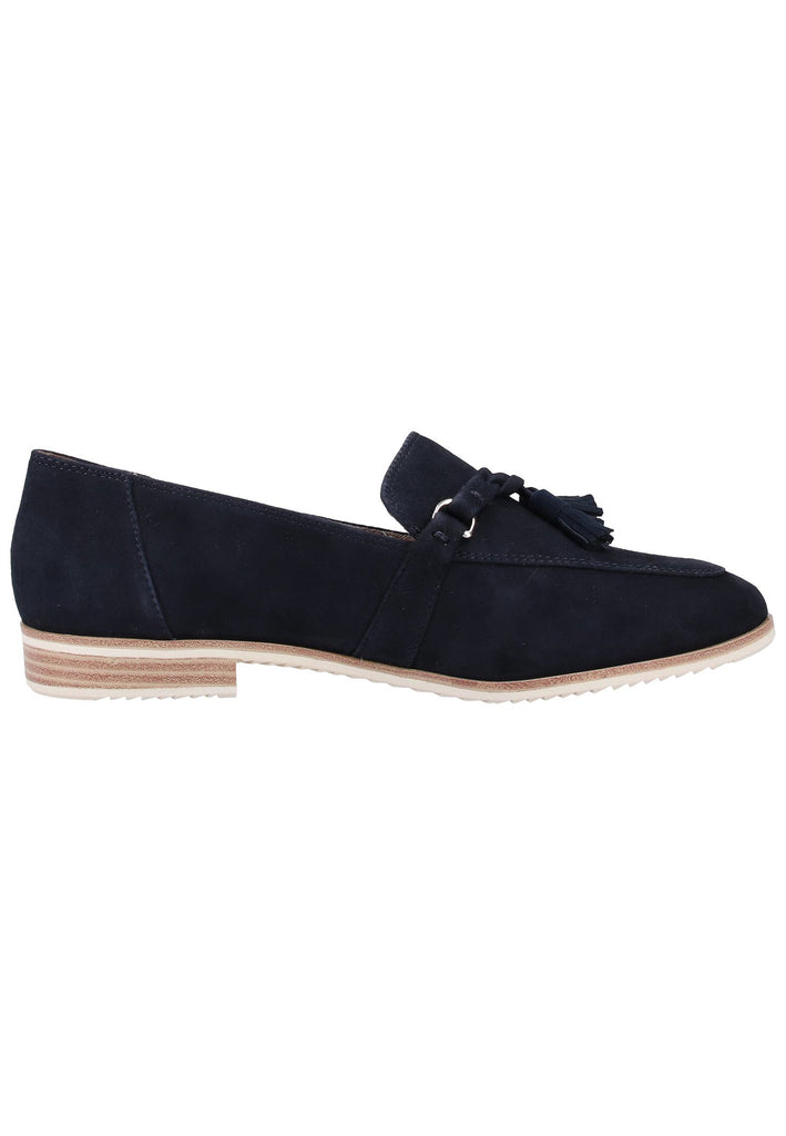 Tamaris Slipper Veloursleder Navy - surf4shoes