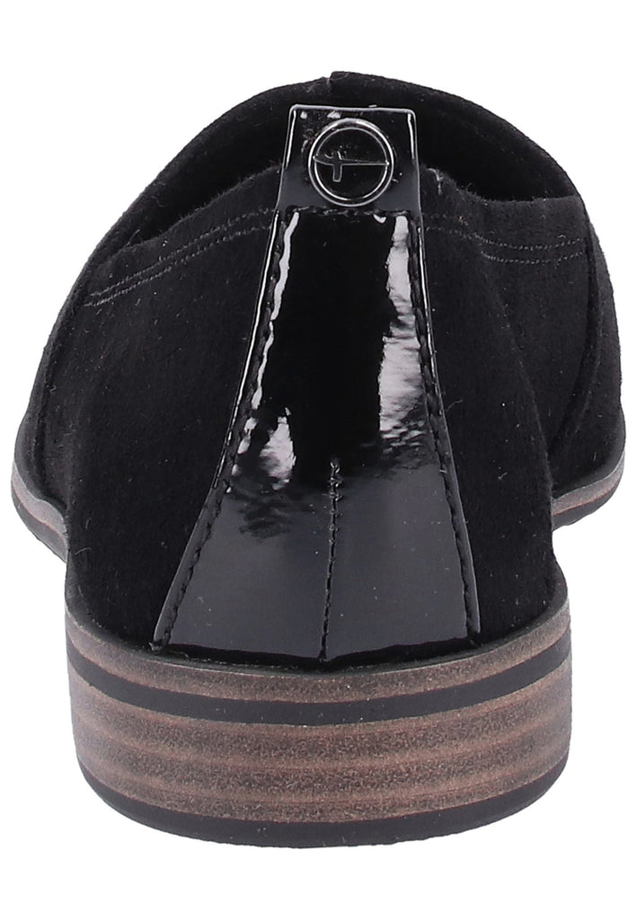 Tamaris Slipper Veloursleder/Textil Schwarz - surf4shoes