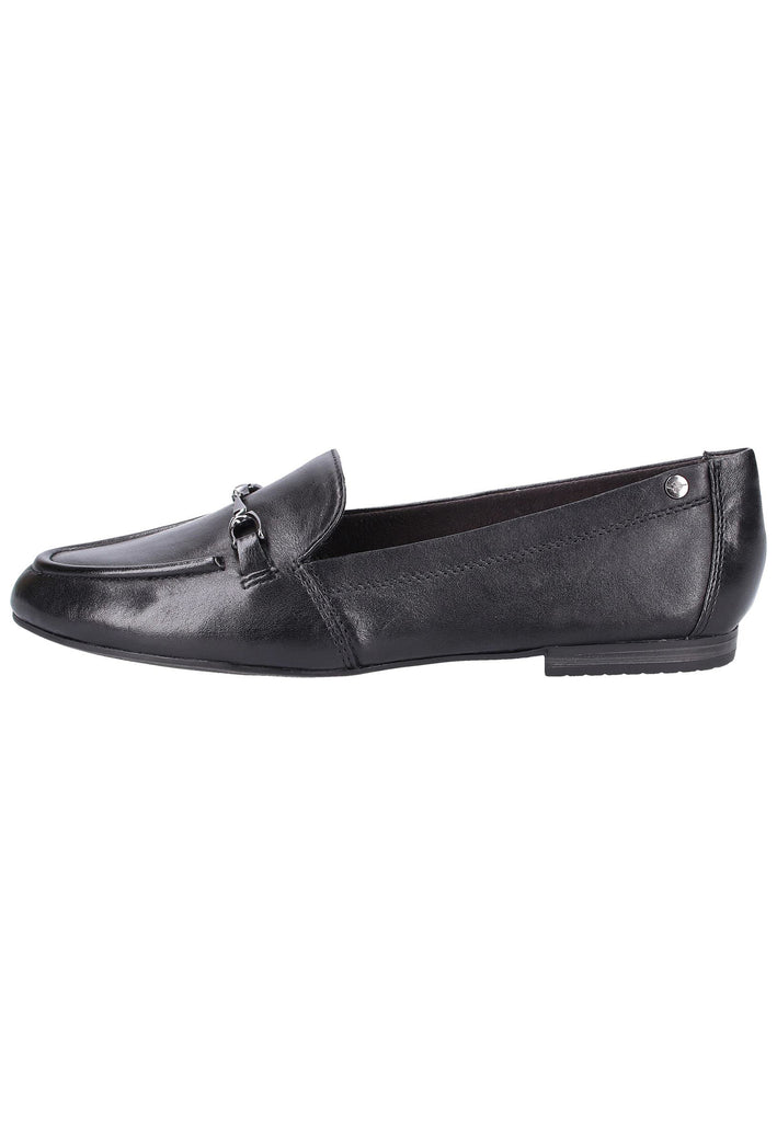 Tamaris Slipper Leder Schwarz - surf4shoes
