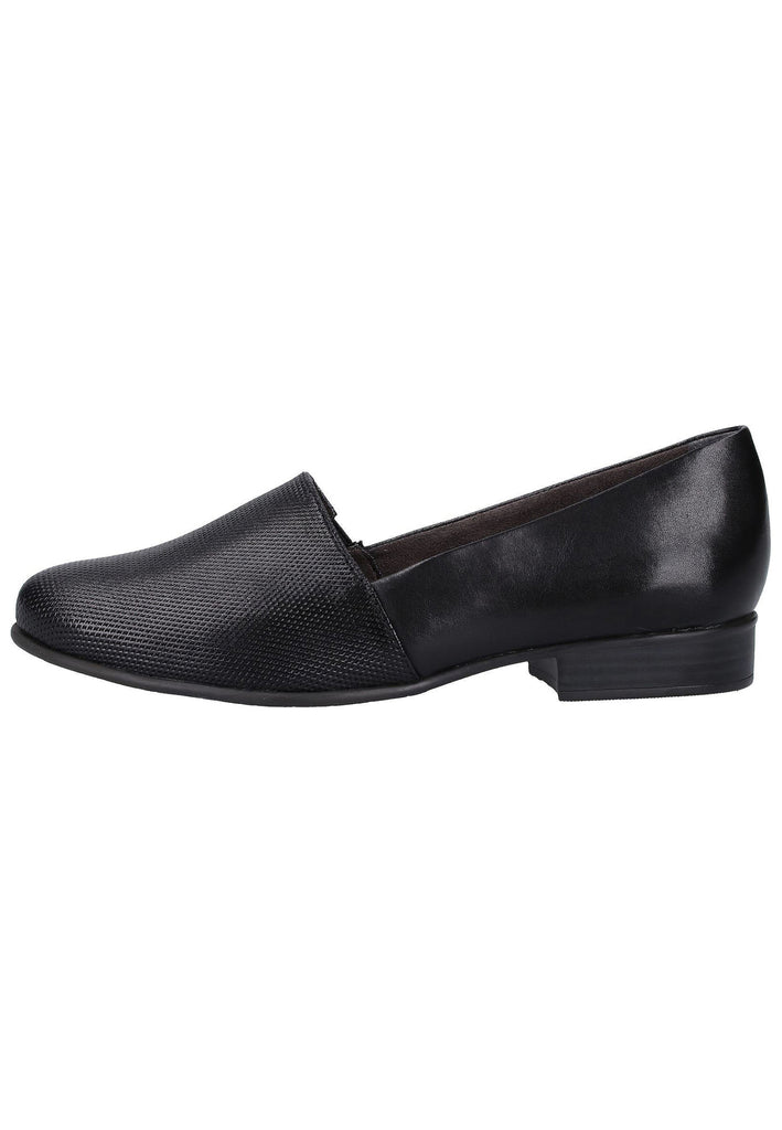 Tamaris Slipper Leder Schwarz - surf4shoes