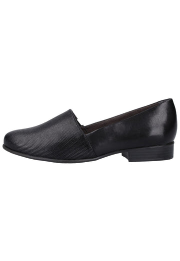Tamaris Slipper Leder Schwarz - surf4shoes