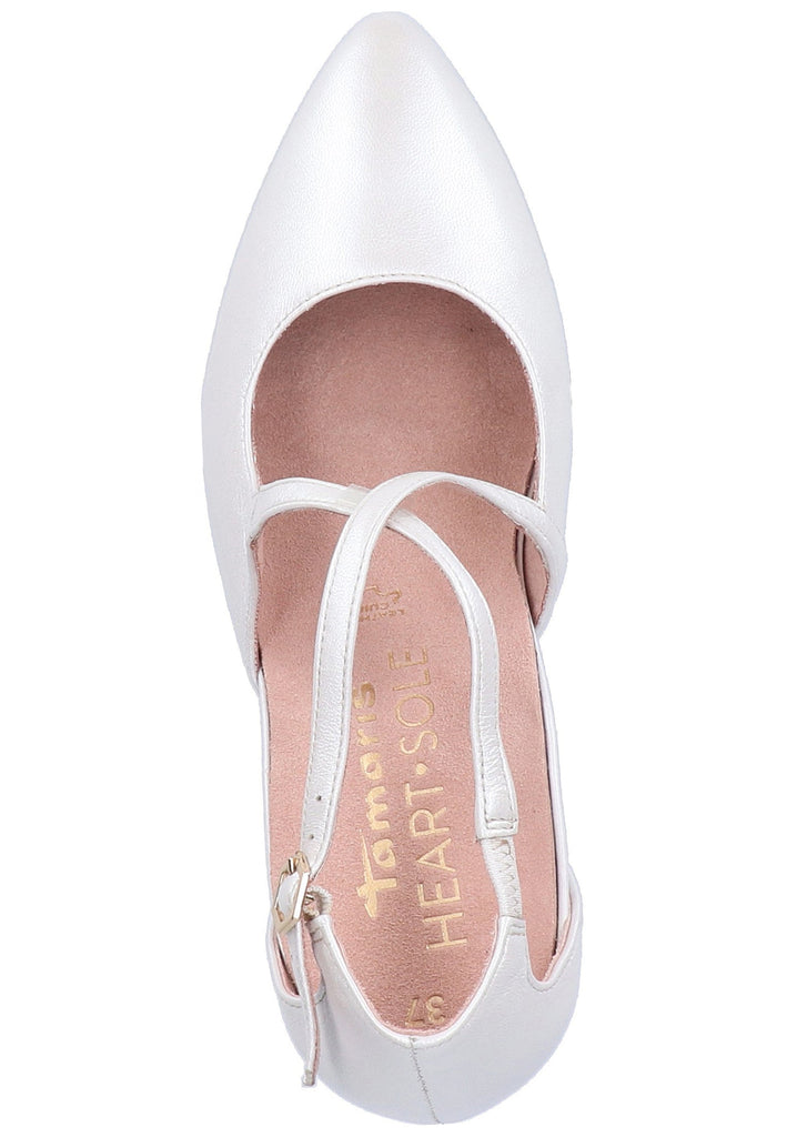 Tamaris Pumps Leder Weiß - surf4shoes