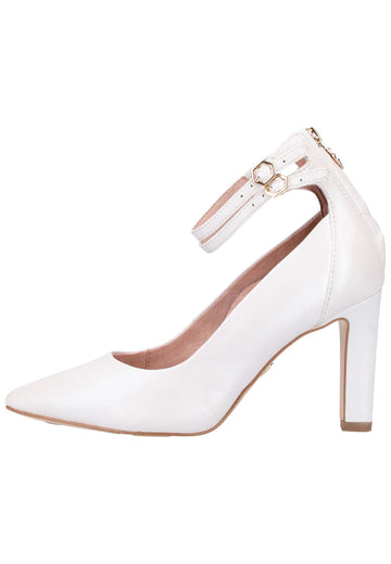 Tamaris Pumps Leder Weiß - surf4shoes