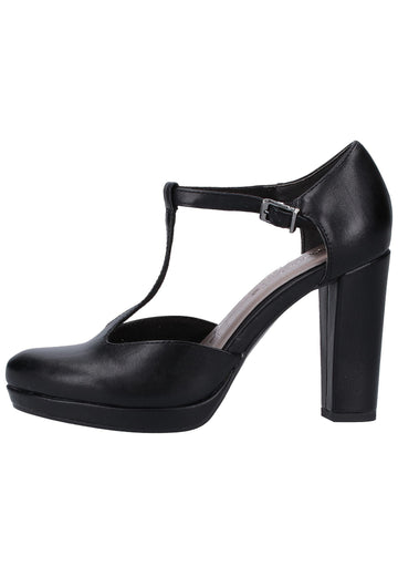 Tamaris Pumps Lederimitat Schwarz - surf4shoes