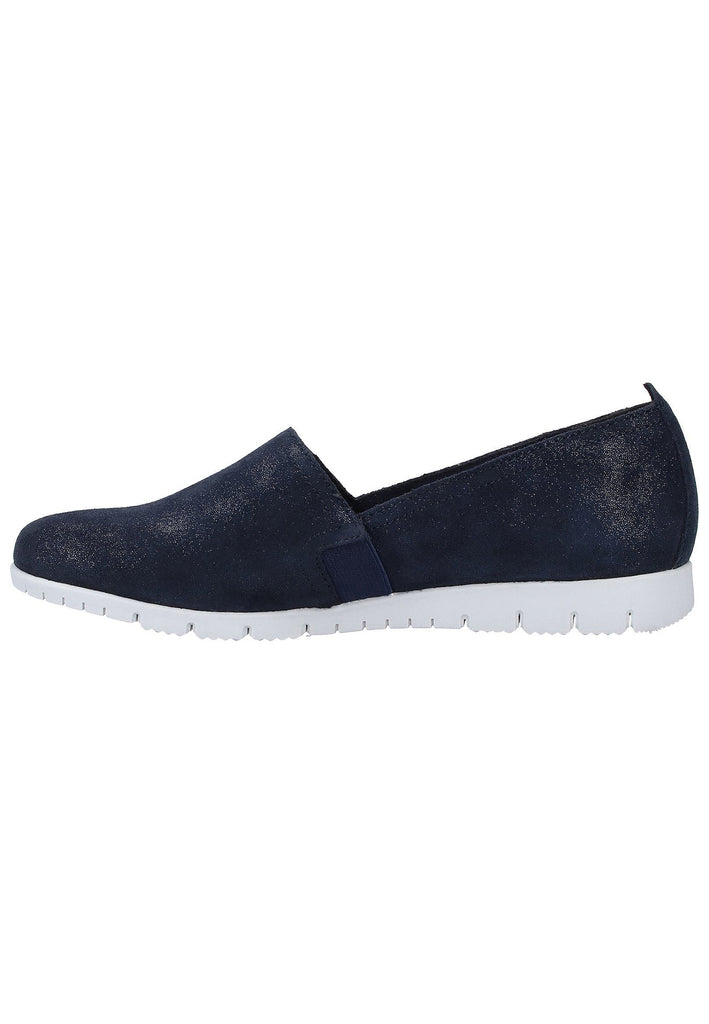 Tamaris Slipper Veloursleder Navy - surf4shoes
