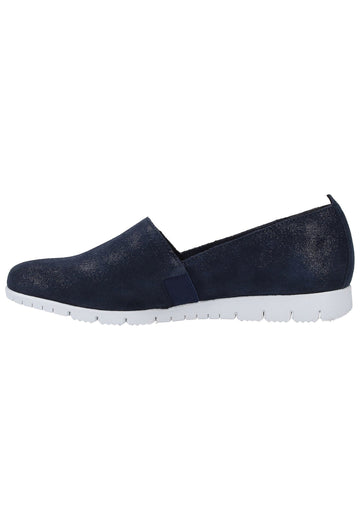 Tamaris Slipper Veloursleder Navy - surf4shoes