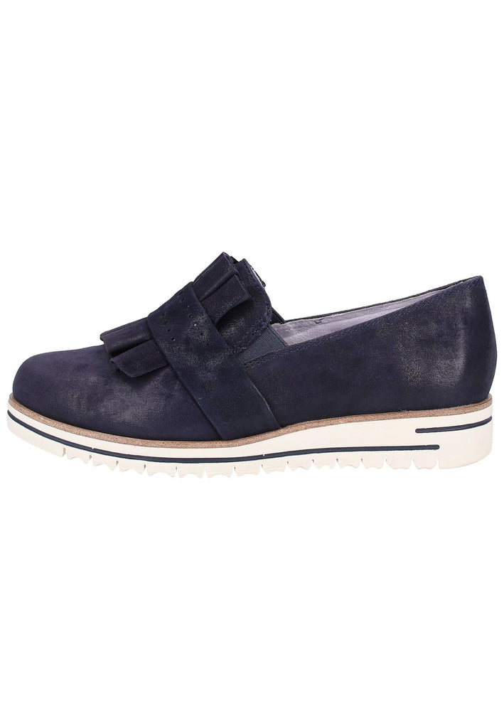Tamaris Slipper Leder Navy - surf4shoes